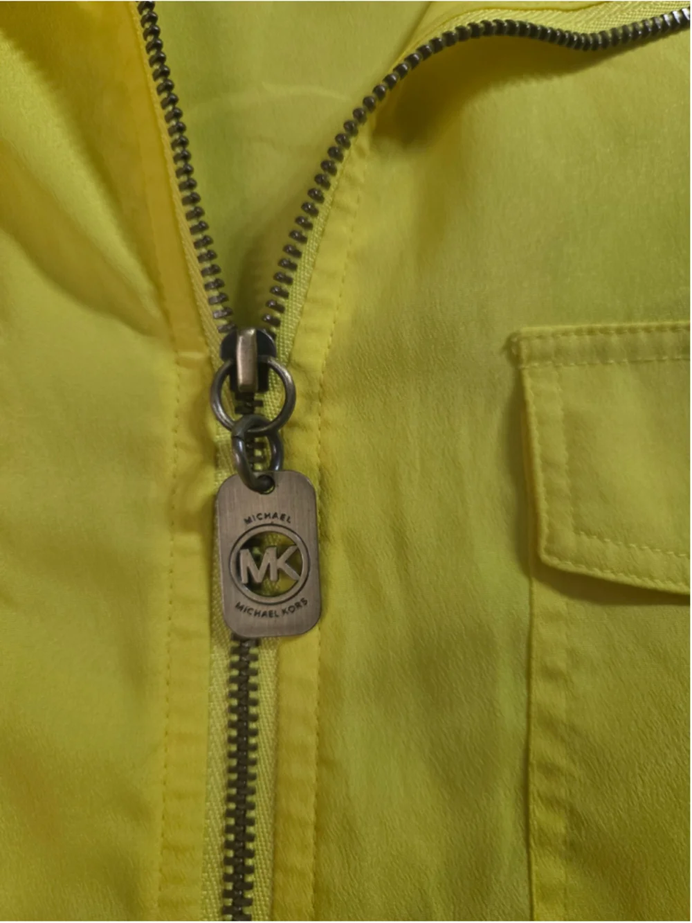 Women's Michael Kors Yellow Button Down Shirt Size XL